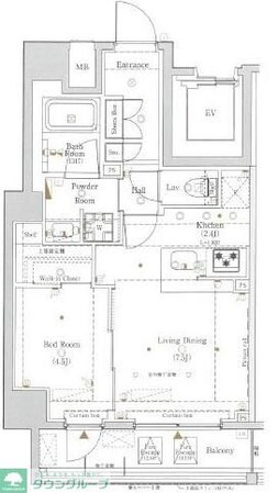 Log上野駅前の物件間取画像
